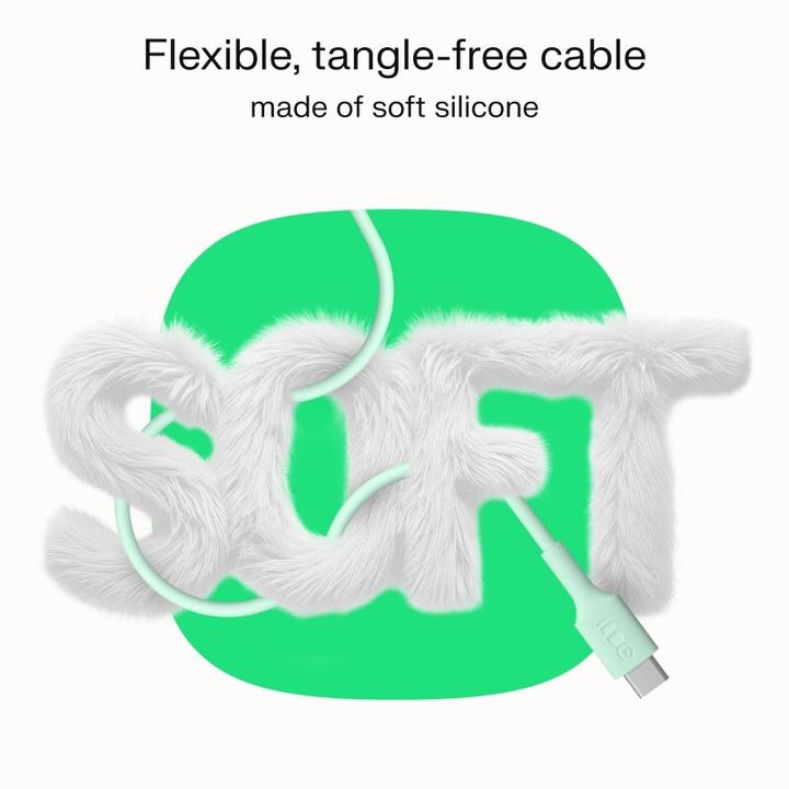 Produktbild GreenCell USB-C-zu-USB-C PowerFlex 100W Silikon-Kabel 1,2m schwarz (1.20 m, 100 W)