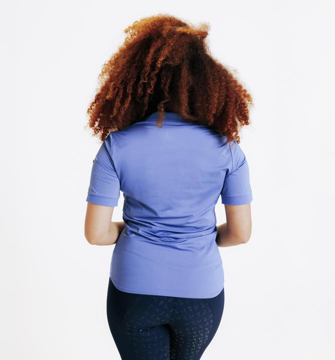 Actual product image Fouganza Reit-Poloshirt kurzarm Damen blau (XL)