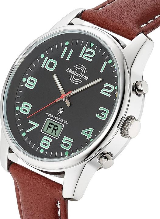 Actual product image Conrad Components Master Time radio controlled men watch (Radio-controlled clock, Digital watch, Analogue wristwatch, 41 mm)