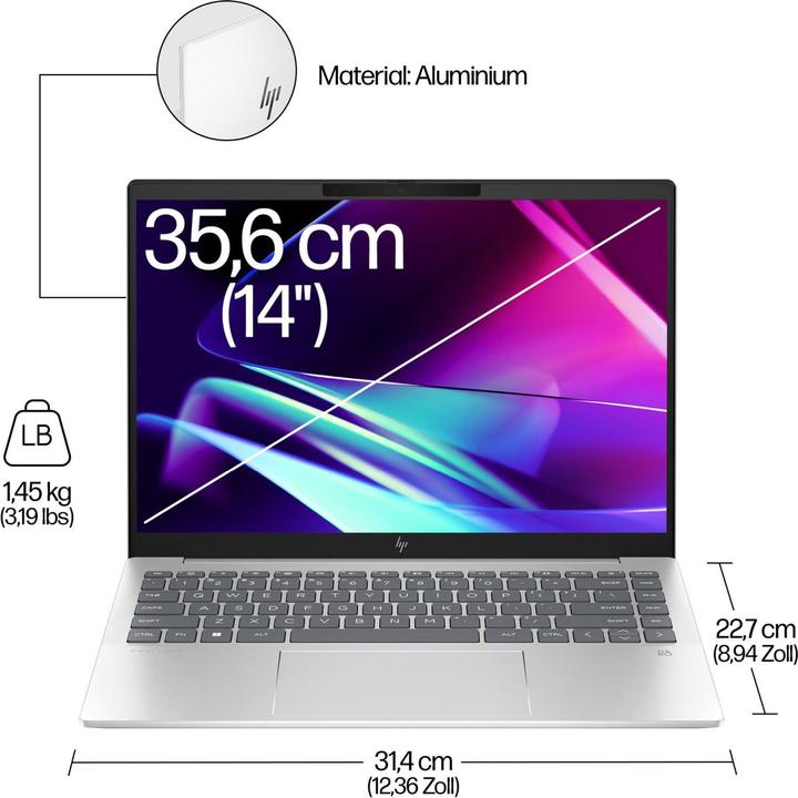 Produktbild HP Pavilion Plus 14-ew0152ng (14", Intel Core i5-1335U, 16 GB, 512 GB, DE)