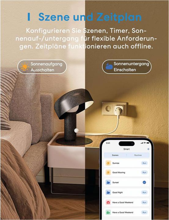 Produktbild Meross WLAN-Steckdose mit Stromzähler, MSS305, 4 Stück
