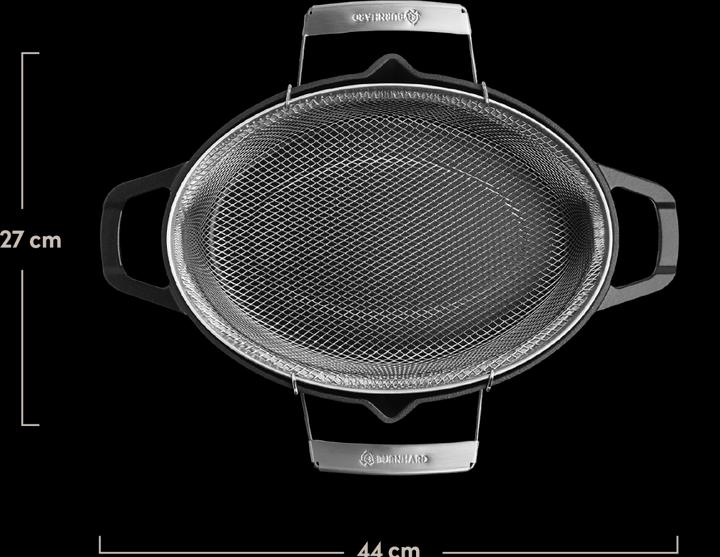 Image du produit Burnhard Rôtissoire en fonte avec panier à friture (Cocotte + faitout, Fonte)