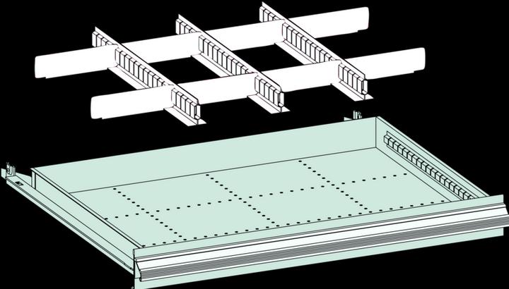 Produktbild Widmer Tiefensteg 300x450 mm für Schubladen Metall (30 cm, 45 cm)