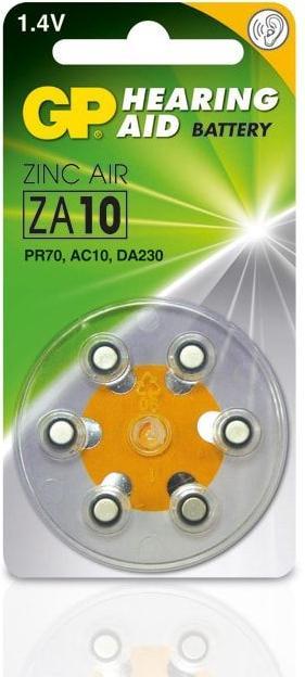 Image du produit GP Batteries GP Knopfzelle ZA10, 1.4V, 6 Stk. (6 pcs, PR70, 90 mAh)
