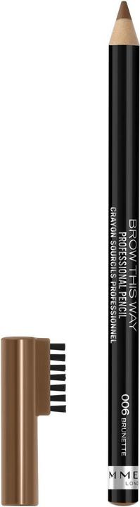 Rimmel London Rimmel - Brow This Way Brow Eyebrow Pencil with Brush 006 Brunette 0.25g (006 Brunette)