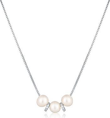 JVD - Silver necklace with freshwater pearls and zircons SVLN0545XD2P145