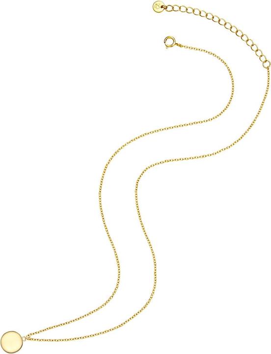 Immagine prodotto Glanzstücke München Catena da donna a cerchio in argento giallo e oro 40,0 cm di base + 5,5 cm di estensione - 31360 (Argento, 40 - 45 cm)