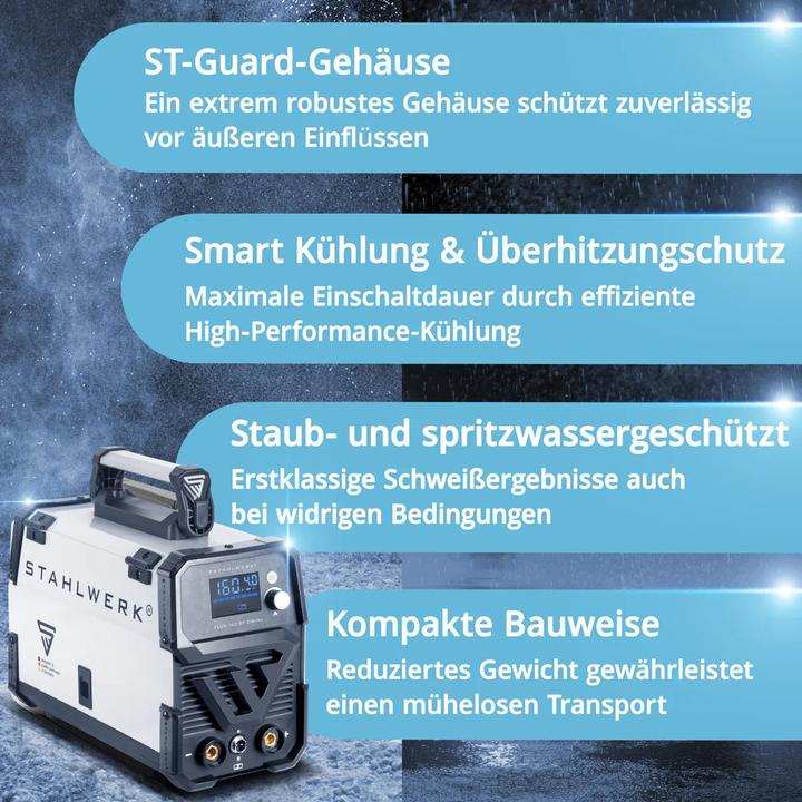 Produktbild Stahlwerk Schweissgerät FLUX 160 ST Digital mit 160 A Vollausstattung