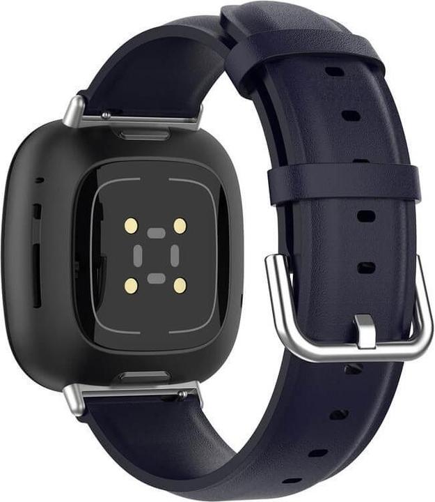 Actual product image Cover-Discount Fitbit Versa / Sense - Leather bracelet dark blue (Faux leather)