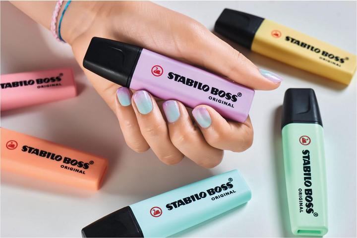Immagine prodotto STABILO Boss Original (Pastello Rosa, Pastello Porpora, Pastello Arancione, Pastello Giallo, Pastello Verde, Pastello Blu, 5 mm, 6 x)