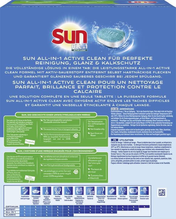 Image du produit Sun All-in-1 Active Clean Lemon 94x (Tabs)