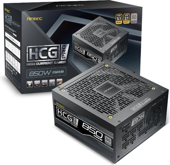 Image du produit Antec Bloc d'alimentation HCG 850 PRO P EC ATX3.1 Modular 80+ Platin retail (850 W)