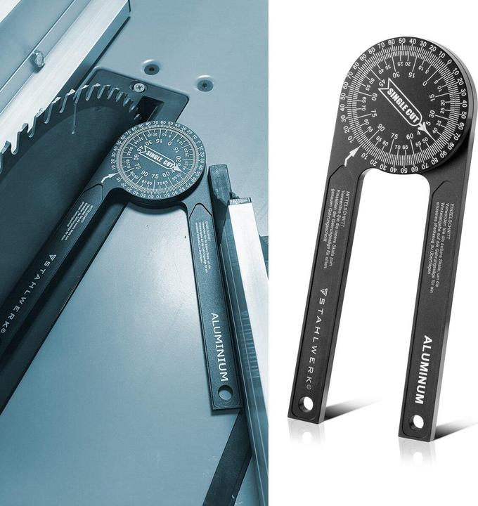 Produktbild Stahlwerk Winkelmesser 360° Grad Aluminium Gehrungswinkelmesser
