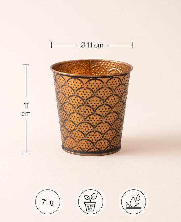 Produktbild Esmée Blumentopf / Übertopf Orient, Blech (11 cm)