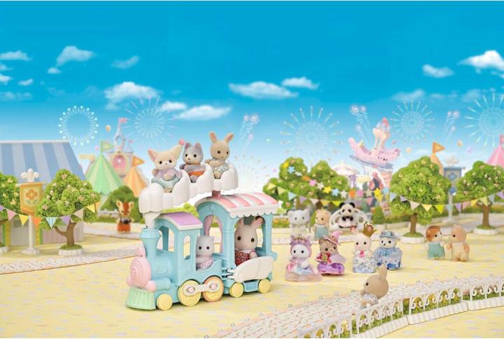 Actual product image Epoch Rainbow train playset with figure