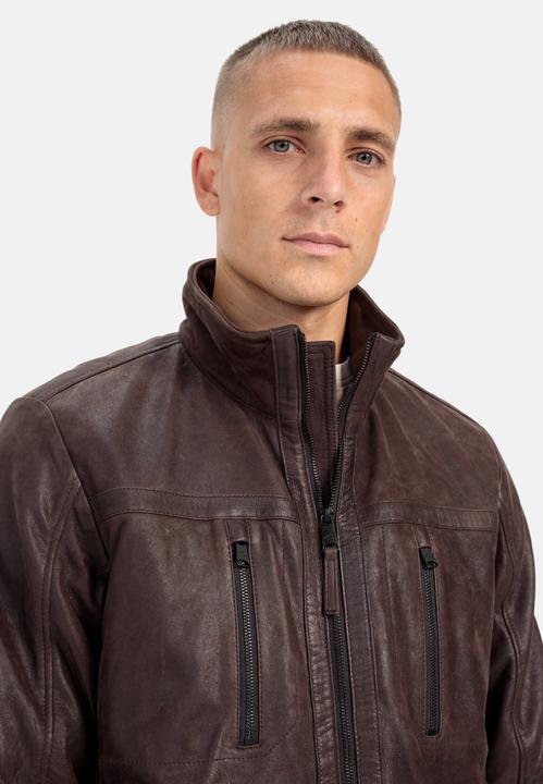 Produktbild Camel Active Lederblouson mit gestricktem Saum (50)