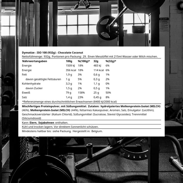 Produktbild Dymatize ISO 100 Hydrolyzed (Schokolade Kokosnuss, 1 Stk., 932 g)