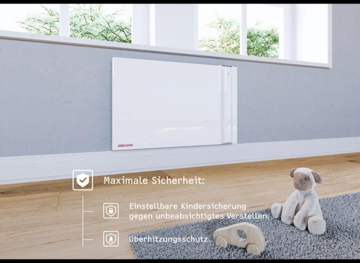 Actual product image Stiebel Eltron CND 100, 1 kW Duo wall convector for approx. 12 m², without plug (1000 W)