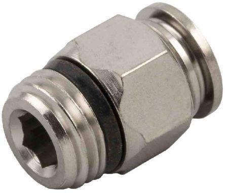 Actual product image Rs Pro Plug-in fitting, thread-to-pipe, nickel-plated brass, 20bar (Pipe fitting)