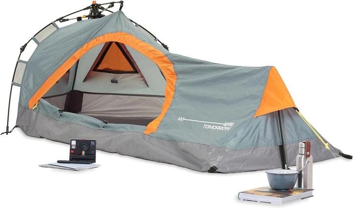 Where Tomorrow 1 Personen Zelt Dreieck 225 cm x 100 cm, Grau (2 kg, 1 Person)