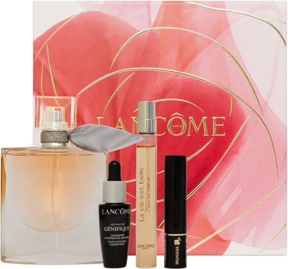 Lancôme La vie est belle 3 axes set Eau de Parfum 50ml + Génifique Sérum 10ml + Hypnôse Mascara 2ml + Eau (Fragrance set)