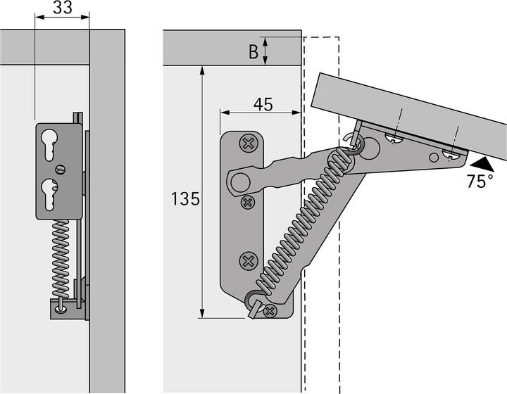 Produktbild Hettich Klappenstützen Lift Junior