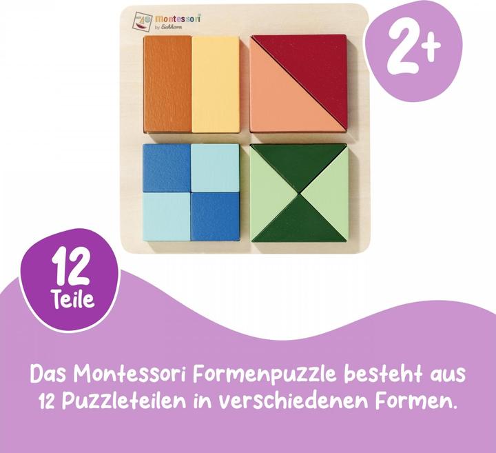 Produktbild Eichhorn EH Montessori Formen Puzzzle (12 Teile)