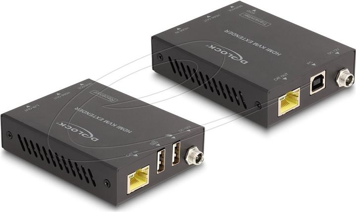 Actual product image Delock HDMI KVM Extender Set über Cat.6 Kabel 4K 60 Hz 70 m