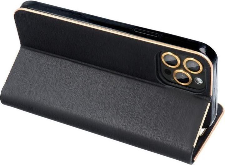 Produktbild Forcell Book case OEM LUNA Book Gold for APPLE IPHONE 7 / 8 / SE 2020 / SE 2022 black (Apple iPhone SE (3rd Gen), Apple iPhone SE (2nd Gen), Apple iPhone 7)