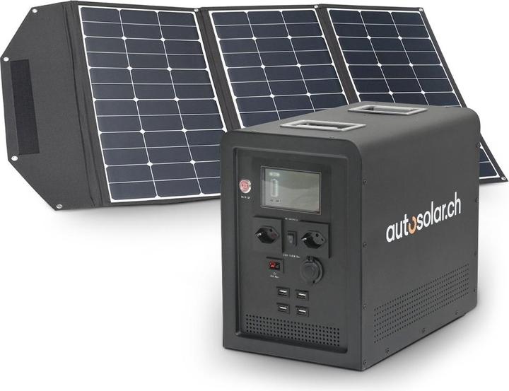 Actual product image Autosolar Powerstation 1500W "Swiss Edition" with 195W solar case (1500 Wh, 26.40 kg)