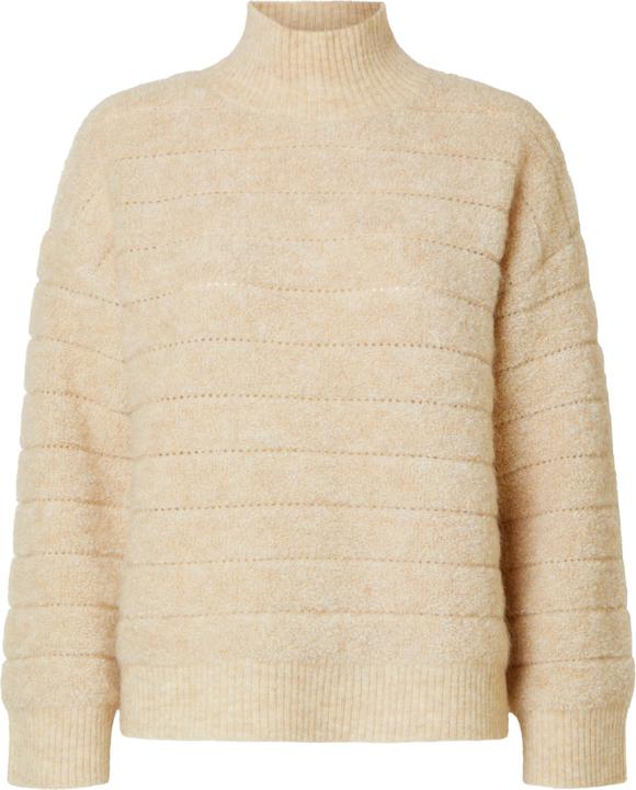 Selected Femme Flauschiger Pullover mit hohem Kragen