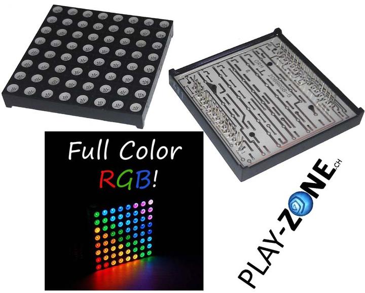 Image du produit OEM Matrice RGB 8x8-LED 6cm 6cm Anode commune
