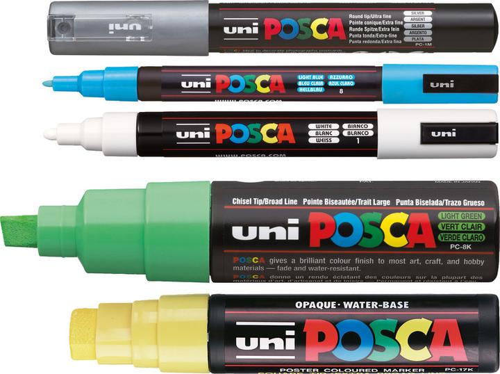Actual product image Posca Marker PC-3M round tip (Multicolor, 1.30 mm, 16 x)