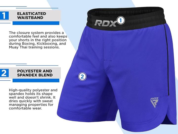 Produktbild Rdx SHORTS MMA T15 BLEU-XL (XL)