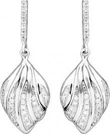 Silver Cat Charming earrings with zircons SC376