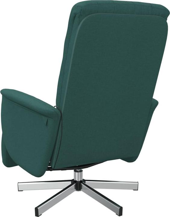 Actual product image VidaXL Massage chair with footrest dark green fabric, colour
