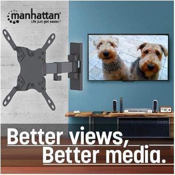 Actual product image Manhattan Universal Flat-Panel TV Articulating Wall Mount (Wall, 43", 20 kg)