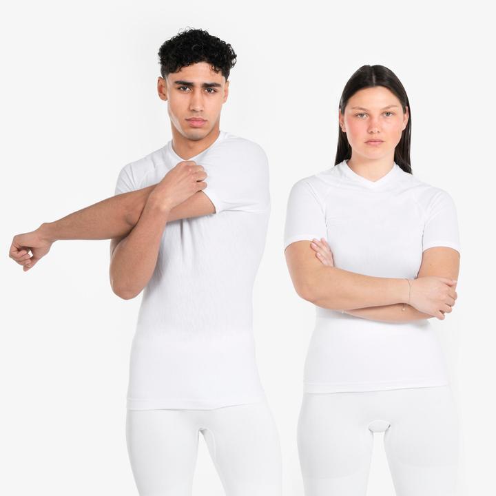 Produktbild Kipsta Damen/Herren Fussball Funktionsshirt kurzarm - Keepdry weiss (L)