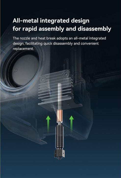Actual product image Creality Nozzle E3D Obxidian (Blast pipe)