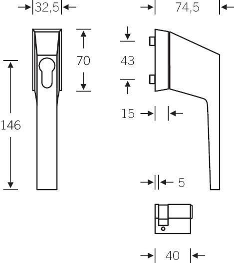Produktbild Magni FSB Fenstergriff,7mm, 0 34 3495,Alu F1