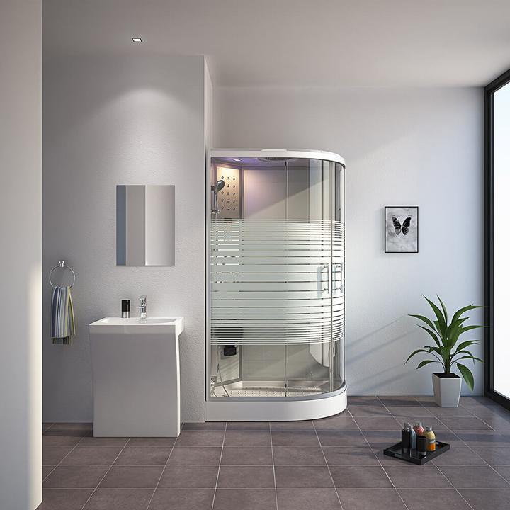 Immagine prodotto Home Deluxe Doccia a vapore con cascata sauna a vapore MANTA XL, 120x80x220cm - destra