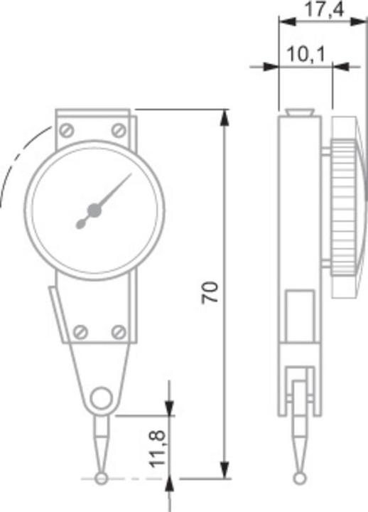 Produktbild Tesa Technology TAST Fühlhebelmessgerät/Lateral 0.01 mm Abl. Messw (mm)