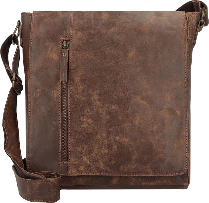 Harolds Crunchy Umhängetasche Leder 27 cm