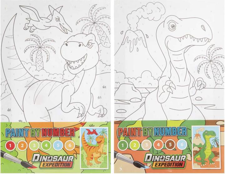 Produktbild Grafix Dino-Malen-nach-Zahlen-Farbset