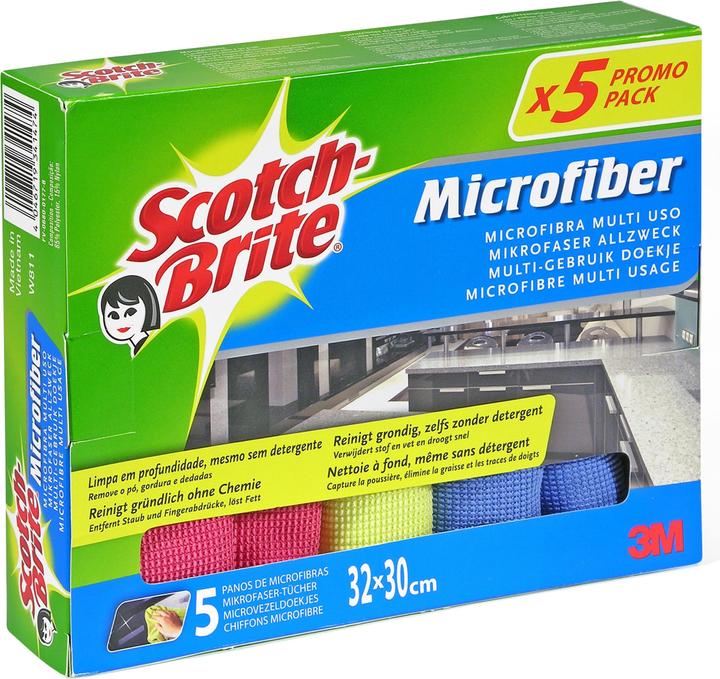 Image du produit Scotch-Brite Chiffon microfibre tout-en-un (5 pcs)