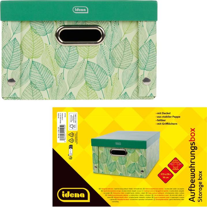 Actual product image Idena Storage box foldable green 37.5x28x18cm