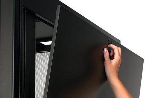 Produktbild APC NetShelter SX - Schrank - Schwarz - 48U - 48.3 cm (19") (48 HE, 19 Zoll Rack)
