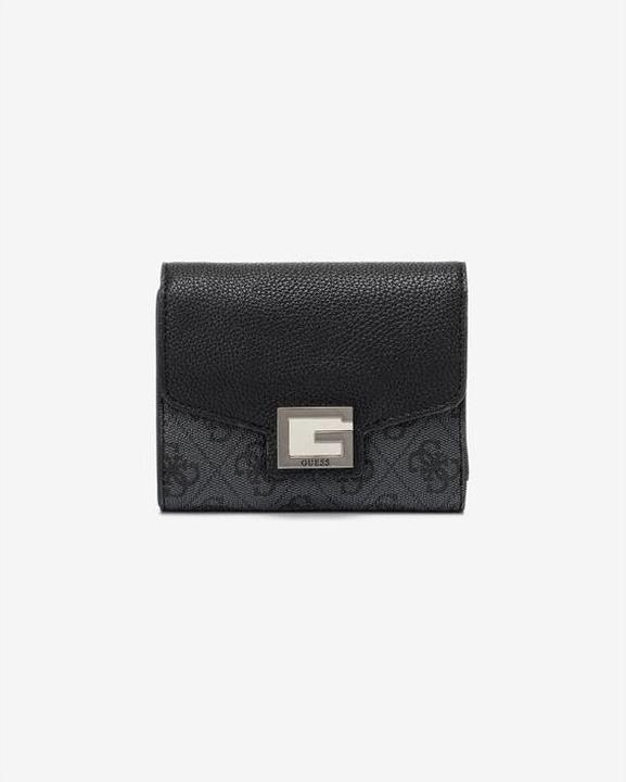Actual product image Guess Coal Valy, Textile Wallet, Small Trifold, Gray, For Women