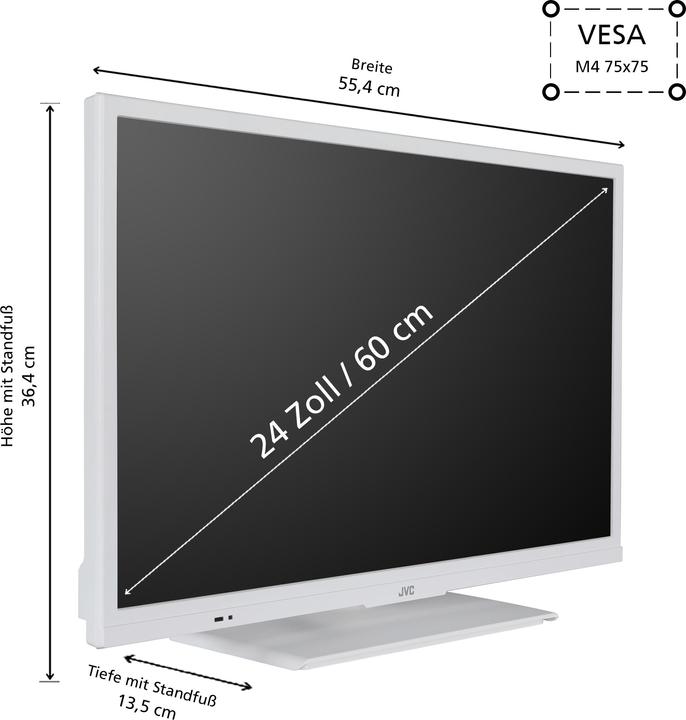 Immagine prodotto JVC LT-24VH5455W ws TV LED HDready,Multituner,Smart,HDR10,TIVO (24", LCD, HD, 2024)