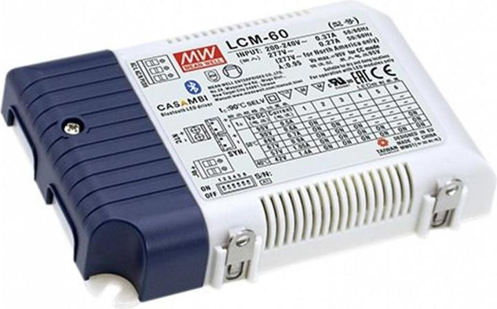 Image du produit MeanWell LED driver LCM60W, BLE, Casambi, 500-1400mA, monochrome